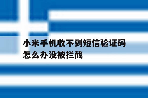 小米手机收不到短信验证码怎么办没被拦截 小米手机收不到短信验证码怎么办没被拦截