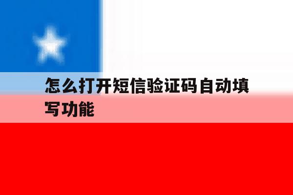 怎么打开短信验证码自动填写功能 怎么打开短信验证码自动填写功能