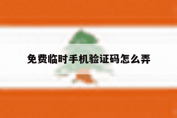 免费临时手机验证码怎么弄 免费临时手机验证码怎么弄