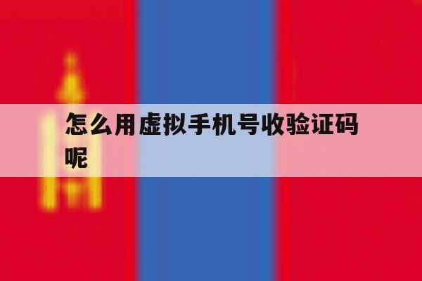 怎么用虚拟手机号收验证码呢 怎么用虚拟手机号收验证码呢