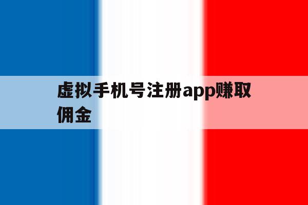 虚拟手机号注册app赚取佣金