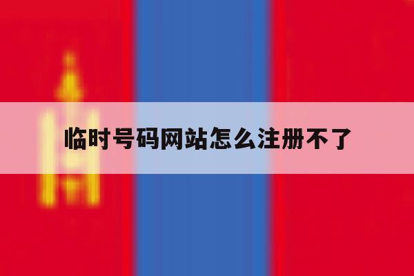 临时号码网站怎么注册不了