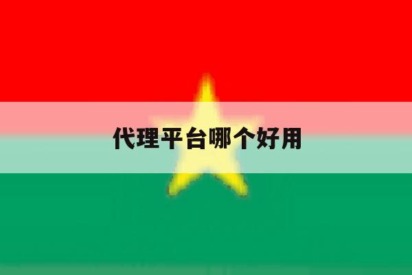 代理平台哪个好用 代理平台哪个好用