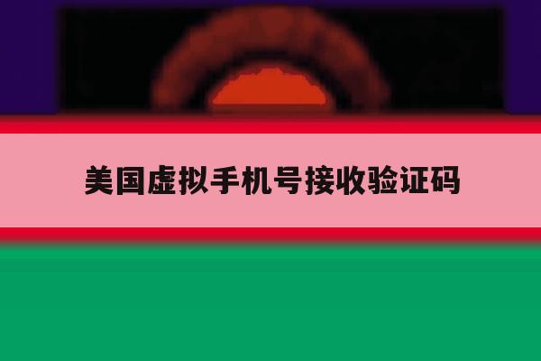 美国虚拟手机号接收验证码 美国虚拟手机号接收验证码