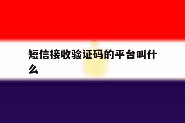 短信接收验证码的平台叫什么 短信接收验证码的平台叫什么