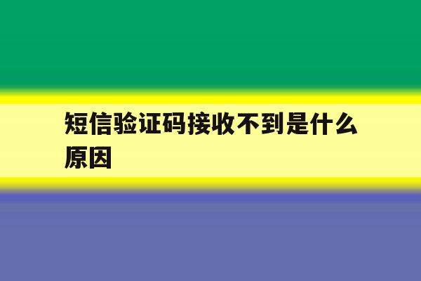 短信验证码接收不到是什么原因 短信验证码接收不到是什么原因