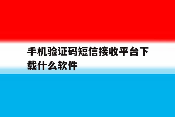 手机验证码短信接收平台下载什么软件 手机验证码短信接收平台下载什么软件