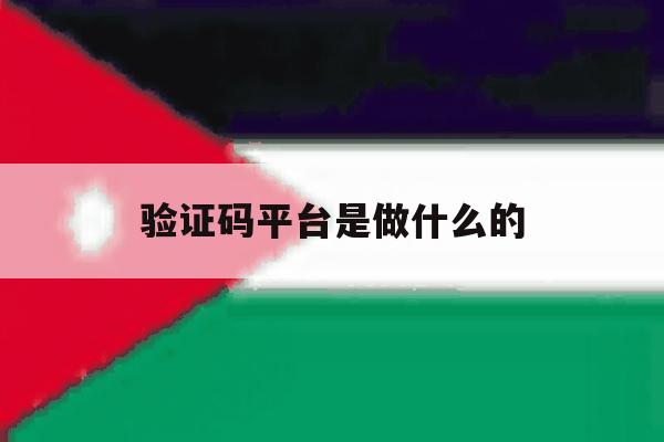 验证码平台是做什么的 验证码平台是做什么的