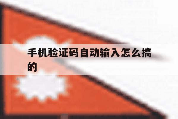 手机验证码自动输入怎么搞的 手机验证码自动输入怎么搞的