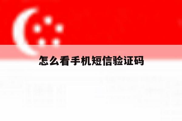 怎么看手机短信验证码 怎么看手机短信验证码