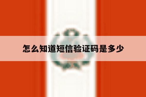 怎么知道短信验证码是多少的简单介绍 怎么知道短信验证码是多少的简单介绍