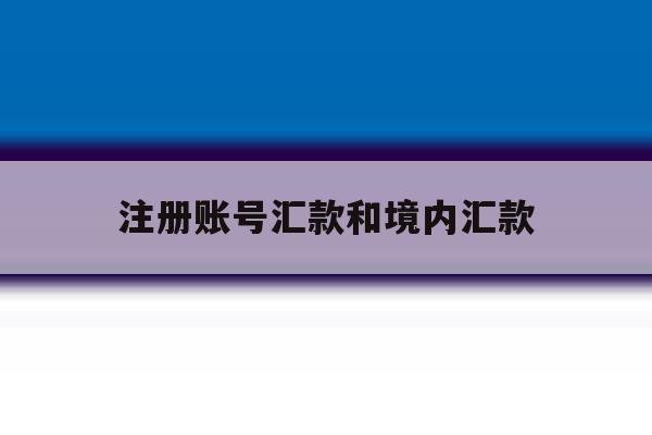 注册账号汇款和境内汇款