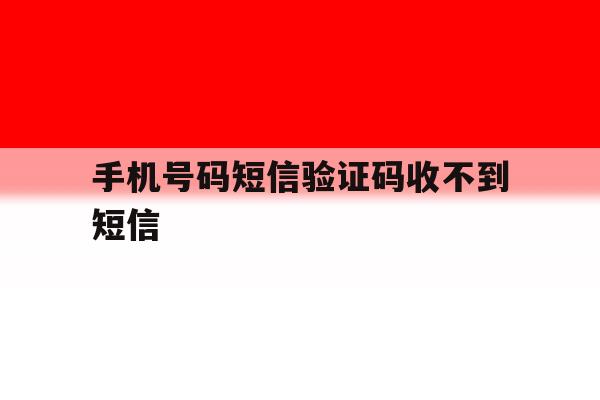 手机号码短信验证码收不到短信 手机号码短信验证码收不到短信