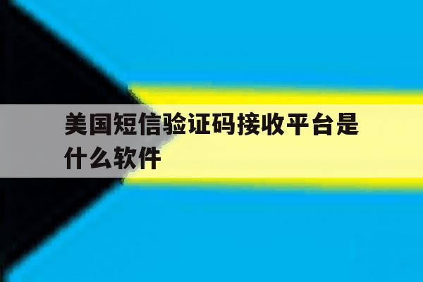 美国短信验证码接收平台是什么软件 美国短信验证码接收平台是什么软件