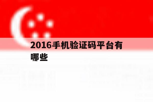 2016手机验证码平台有哪些 2016手机验证码平台有哪些