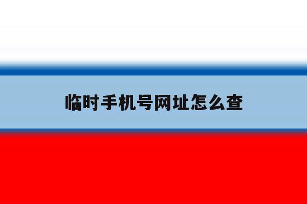 临时手机号网址怎么查 临时手机号网址怎么查
