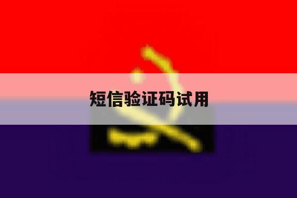 短信验证码试用 短信验证码试用