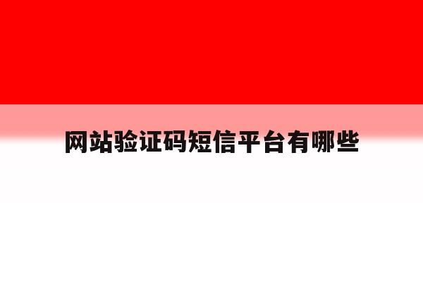 网站验证码短信平台有哪些 网站验证码短信平台有哪些