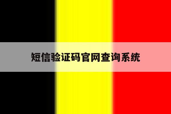 短信验证码官网查询系统 短信验证码官网查询系统