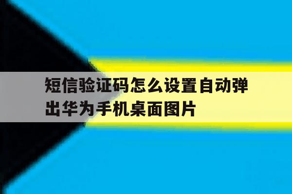 关于短信验证码怎么设置自动弹出华为手机桌面图片的信息 关于短信验证码怎么设置自动弹出华为手机桌面图片的信息