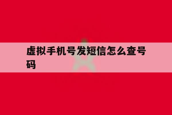 虚拟手机号发短信怎么查号码 虚拟手机号发短信怎么查号码