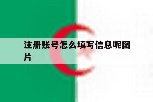 注册账号怎么填写信息呢图片