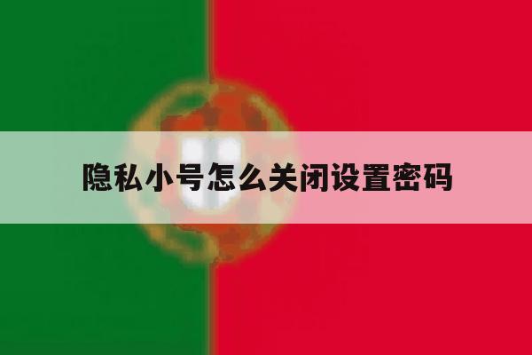 隐私小号怎么关闭设置密码 隐私小号怎么关闭设置密码