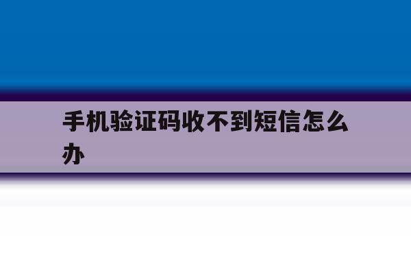 手机验证码收不到短信怎么办 手机验证码收不到短信怎么办