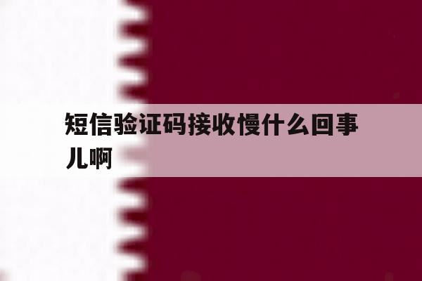 短信验证码接收慢什么回事儿啊 短信验证码接收慢什么回事儿啊