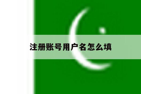 注册账号用户名怎么填