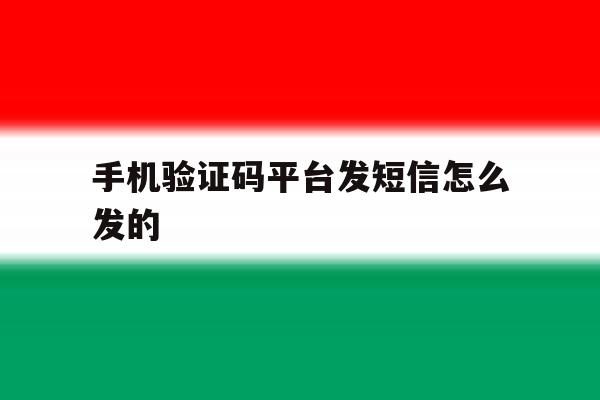 手机验证码平台发短信怎么发的 手机验证码平台发短信怎么发的