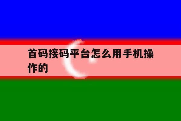首码接码平台怎么用手机操作的 首码接码平台怎么用手机操作的