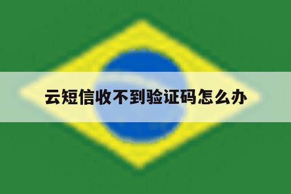 云短信收不到验证码怎么办 云短信收不到验证码怎么办