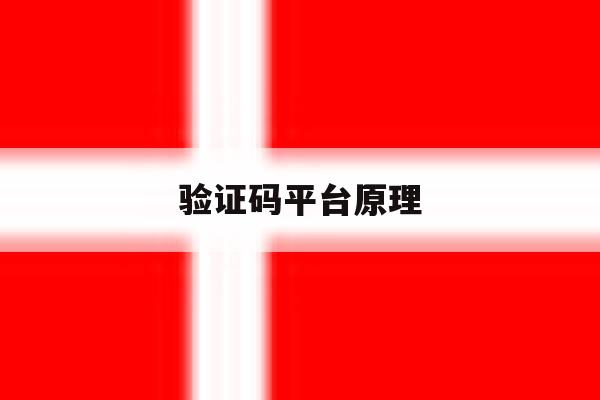 验证码平台原理 验证码平台原理