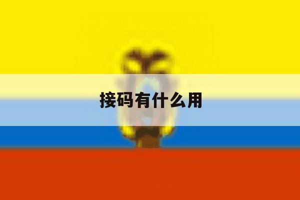 接码有什么用 接码有什么用