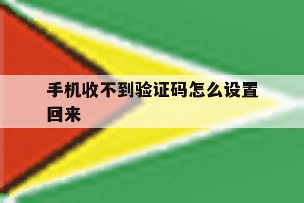 手机收不到验证码怎么设置回来 手机收不到验证码怎么设置回来