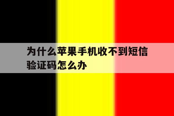 为什么苹果手机收不到短信验证码怎么办 为什么苹果手机收不到短信验证码怎么办
