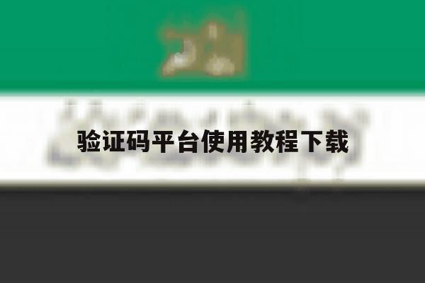 验证码平台使用教程下载 验证码平台使用教程下载