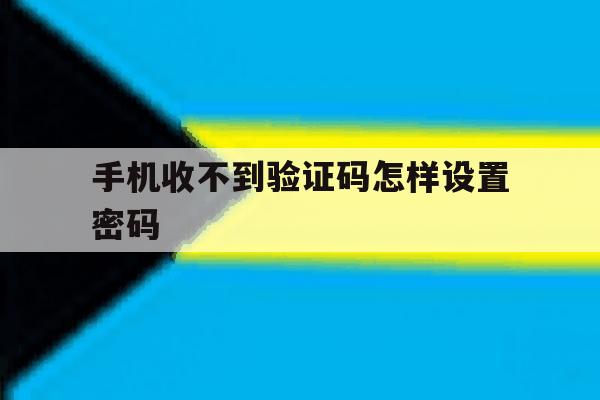 手机收不到验证码怎样设置密码 手机收不到验证码怎样设置密码