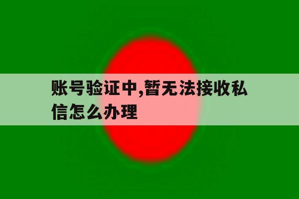 账号验证中,暂无法接收私信怎么办理 账号验证中,暂无法接收私信怎么办理
