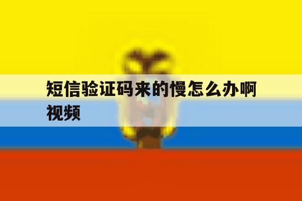 短信验证码来的慢怎么办啊视频 短信验证码来的慢怎么办啊视频