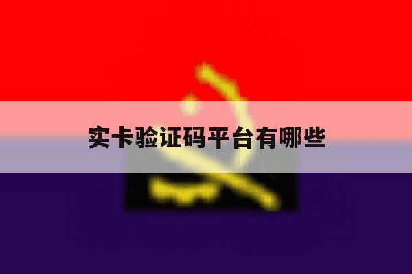 实卡验证码平台有哪些 实卡验证码平台有哪些