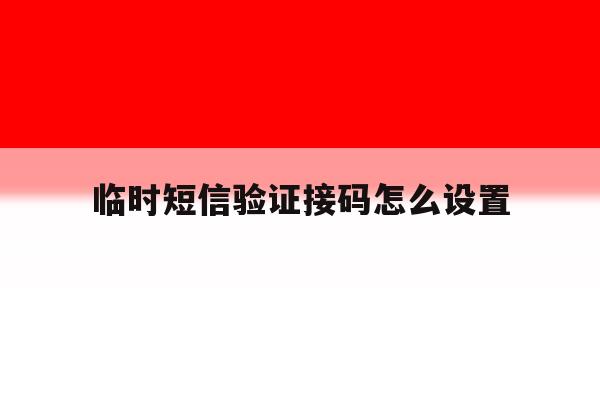 临时短信验证接码怎么设置 临时短信验证接码怎么设置