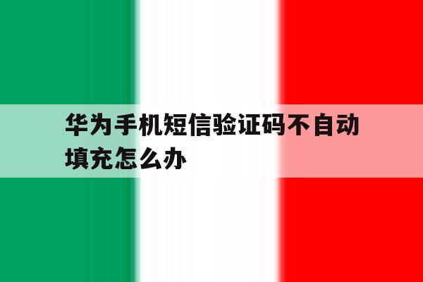 华为手机短信验证码不自动填充怎么办 华为手机短信验证码不自动填充怎么办