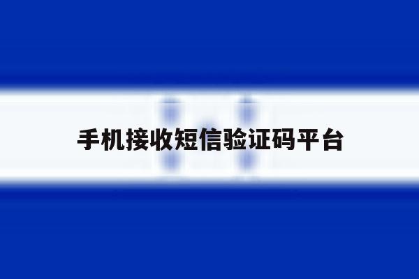 手机接收短信验证码平台 手机接收短信验证码平台