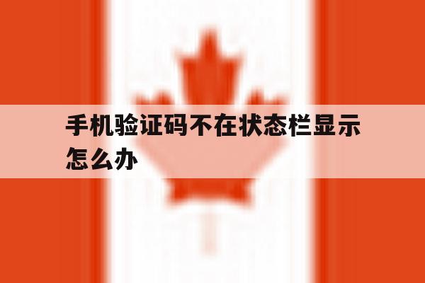 手机验证码不在状态栏显示怎么办 手机验证码不在状态栏显示怎么办
