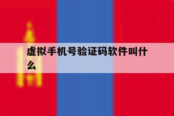 虚拟手机号验证码软件叫什么 虚拟手机号验证码软件叫什么