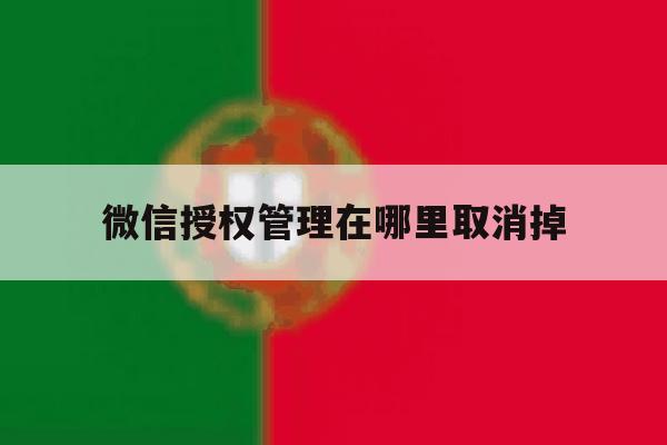 微信授权管理在哪里取消掉 微信授权管理在哪里取消掉