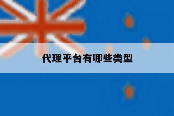 代理平台有哪些类型 代理平台有哪些类型