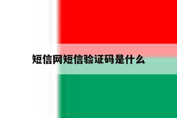 短信网短信验证码是什么 短信网短信验证码是什么